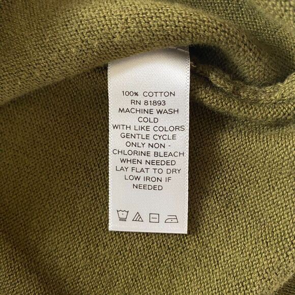 Liz Claiborne Womens XL  Long-sleeve Green Cardigan With Pleated-Ruffle Edging‎ - Picture 10 of 10